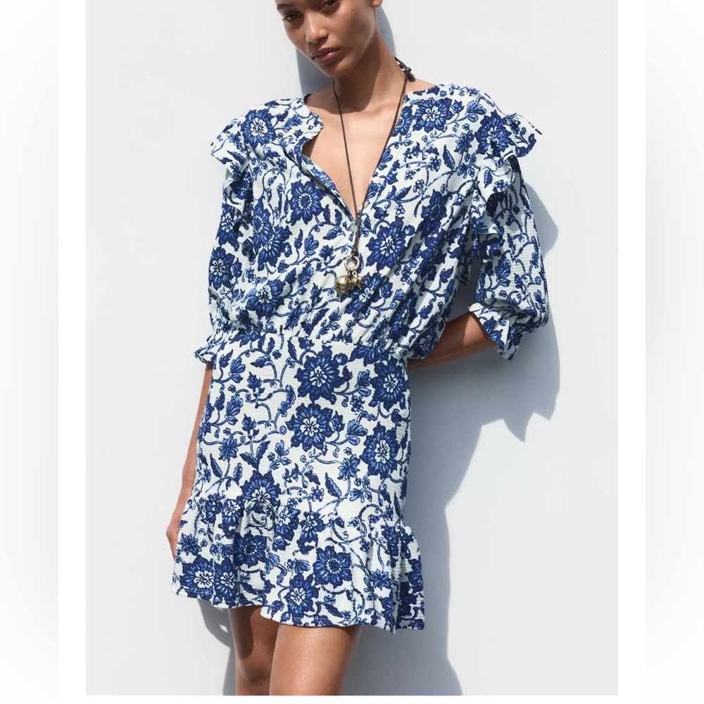 ZARA FLORAL PRINTED DRESS